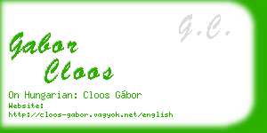 gabor cloos business card